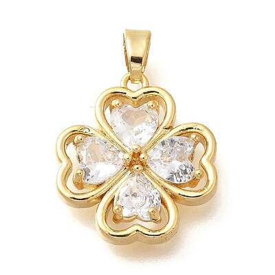 Brass Micro Pave Cubic Zirconia Pendants