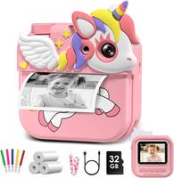 Kids Digital Camera with Instant Print - 1080P HD Video Camera for Girls & Boys Ages 3-12, Birthday Gift Toy for 3-12 Year Ol...