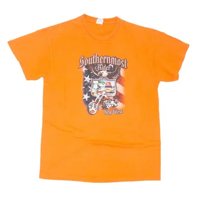 DELTA PRO WEIGHT Southernmost Rider Key West USA T-Shirt Orange Short Sleeve Mens M