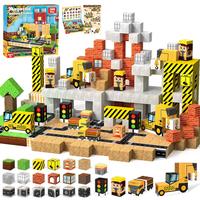 Magnetic Blocks-100PCS Magnetic Building Blocks, Magnetic Blocks Road Magnetic Tiles with Car STEM Toddler Kids Toys, Constru...