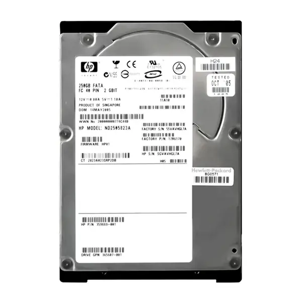 ND2505823A HP 250GB 10000RPM Fibre Channel 2Gb/s Hot Swap 3.5-Inch Internal Hard Drive