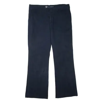 DICKIES Womens Trousers Blue Regular Flared W36 L33