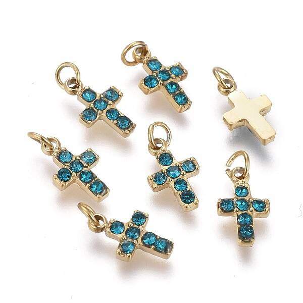 316 Surgical Stainless Steel Tiny Cross Charms
