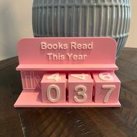 Book Counter - 3D Printed - Bookshelf Accessory