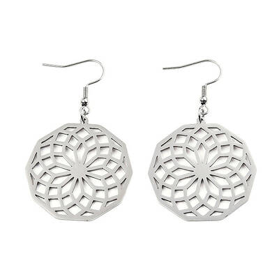 Non-Tarnish 201 Stainless Steel Dangle Earrings