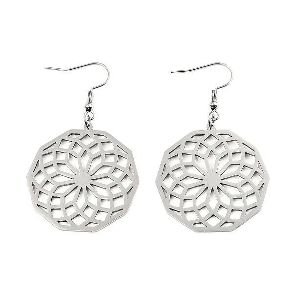 Non-Tarnish 201 Stainless Steel Dangle Earrings