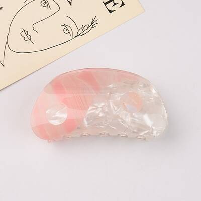 Two Tone PVC Claw Hair Clips