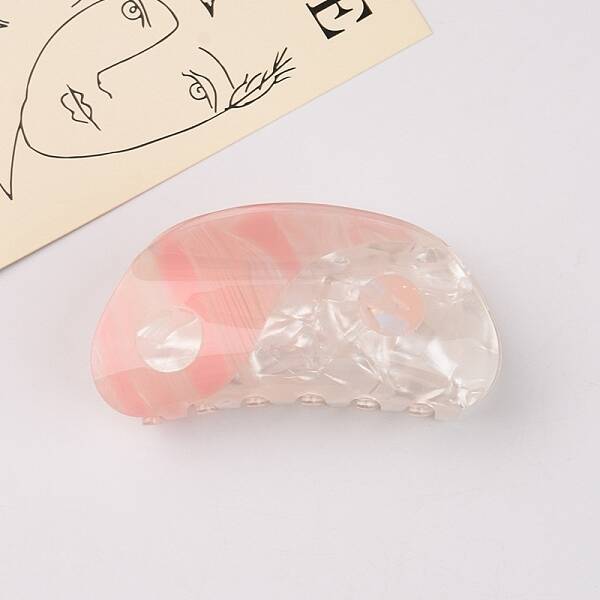 Two Tone PVC Claw Hair Clips