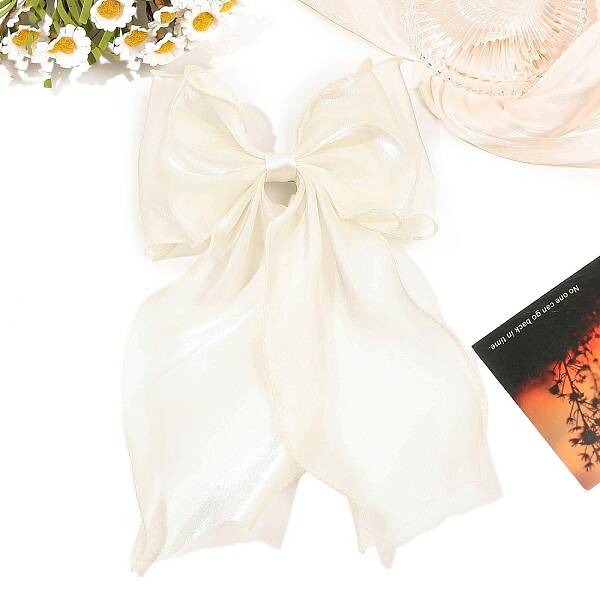 Cloth Long Bowknot Hair Barrettes