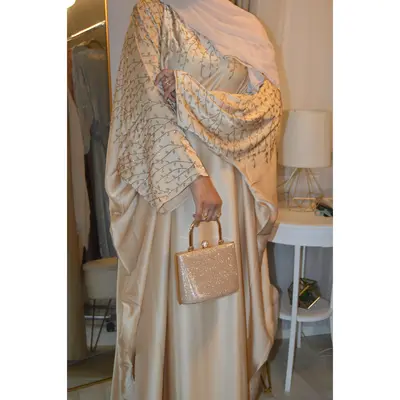 Butterfly Abaya - Champagne