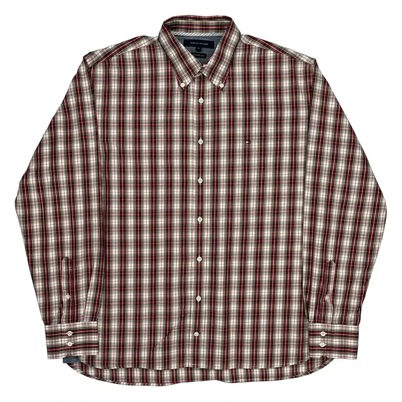 Tommy Hilfiger Checked Shirt - XL Red Cotton