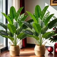 Artificial Palm Tree, 2 Counts Faux Palm Tree, Decorative Plants for Home Office Desktop, Home Decor Supplies for Living Room...
