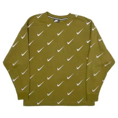 NIKE Mens Sweatshirt Green XS