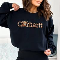 Highland Cow T Shirt Hoodie Sweater Highland Cow Crewneck Western Sweatshirt Cute Cow Shirt Cow Crewneck Cow Gift For Herfarm...