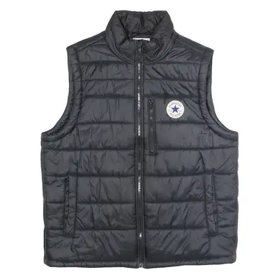 CONVERSE Mens Puffer Gilet Black Nylon M