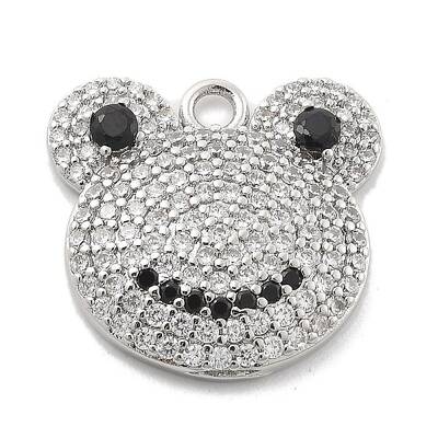 Brass Micro Pave Cubic Zirconia Pendants