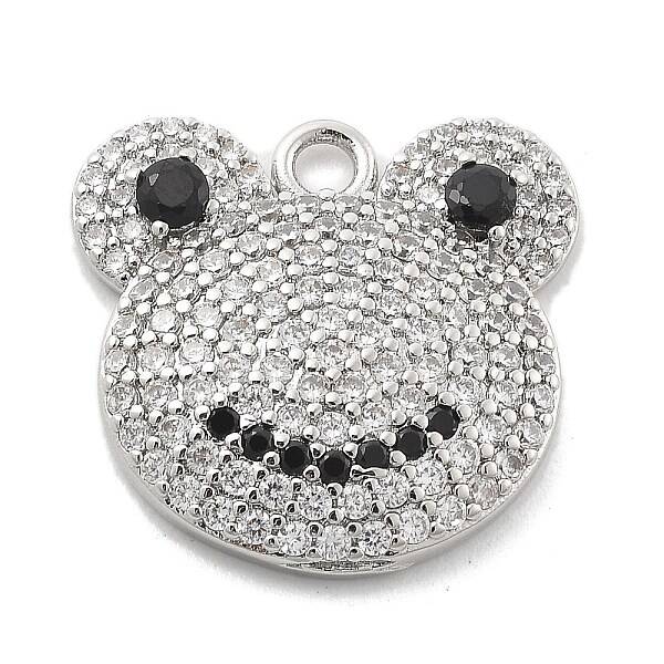 Brass Micro Pave Cubic Zirconia Pendants