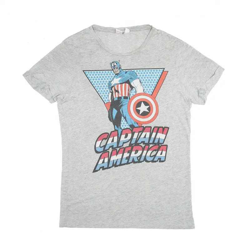 MARVEL Captain America Grey Short Sleeve T-Shirt Mens M