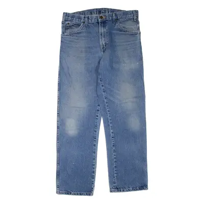 DICKIES Mens Jeans Blue Regular Straight Stone Wash W34 L30