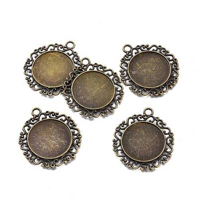 Alloy Pendant Cabochon Settings