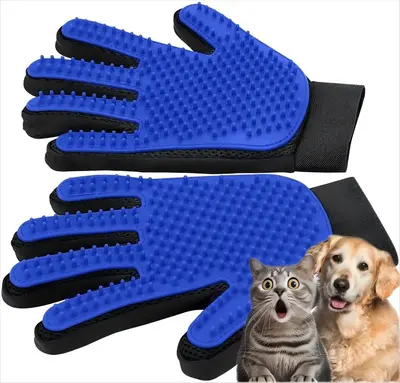 furminator brush Upgrade Efficient Pet Hair Remover Gloves - Gentle Shedding Brushes for Dogs, Cats & Horses with Long and Sh...