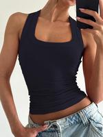 Women's Solid  Tank Top, Casual Sleeveless Top for Summer, Ladies Clothes for Daily Wear