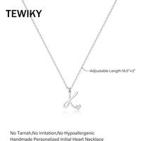 TEWIKY Initial Necklace For Women Girls Dainty Letter Pendant Necklace Trendy Waterproof Simple Cute Necklaces Custom Persona...