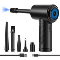 Turbo Jet Fan, Compressed Air Duster, Turbo Jet Blower, Leaf Blower, Electric Rechargeable Cordless for Cleaning Computer Key...