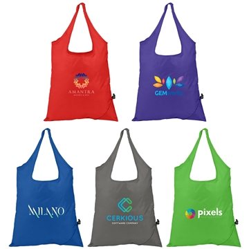 50 Promotional Capri - Foldaway Shopping Tote Bag - 210D Polyester ...
