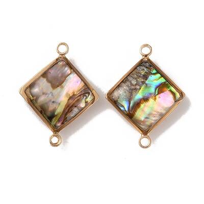 Natural Abalone Shell/Paua Shell Connector Charms