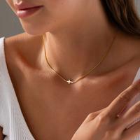 Tasiso Cross Necklace for Women Dainty Gold Sliver Cross Necklace Tiny Sideway Cross Choker Necklace Gold Cross Necklaces for...