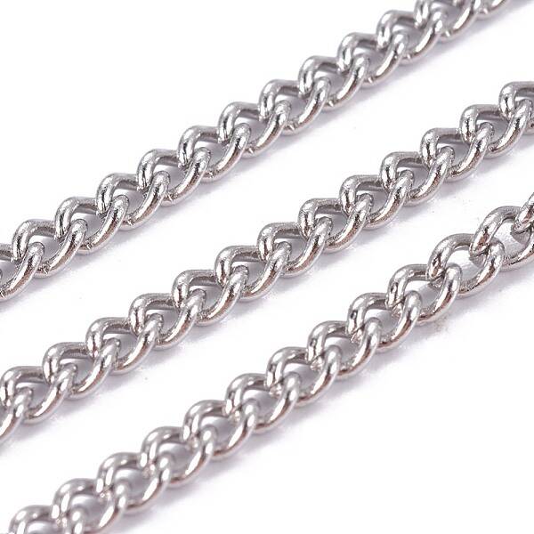 Tarnish Resistant 201 Stainless Steel Curb Chain