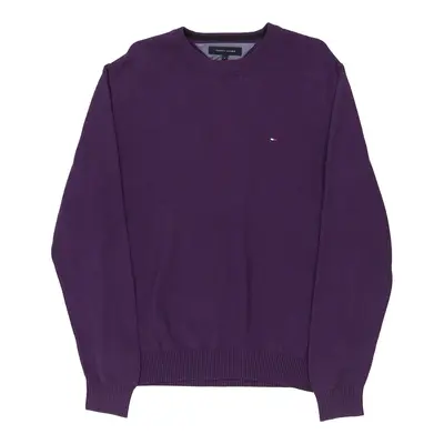 Tommy Hilfiger Jumper - Large Purple Cotton