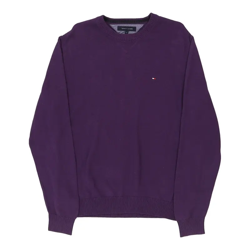 Tommy Hilfiger Jumper - Large Purple Cotton