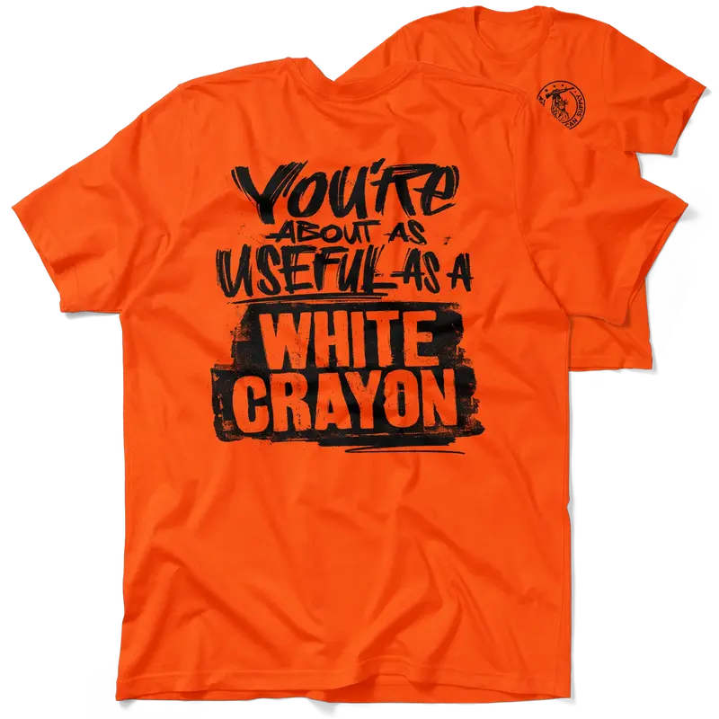 White Crayon - Safety Orange T-Shirt