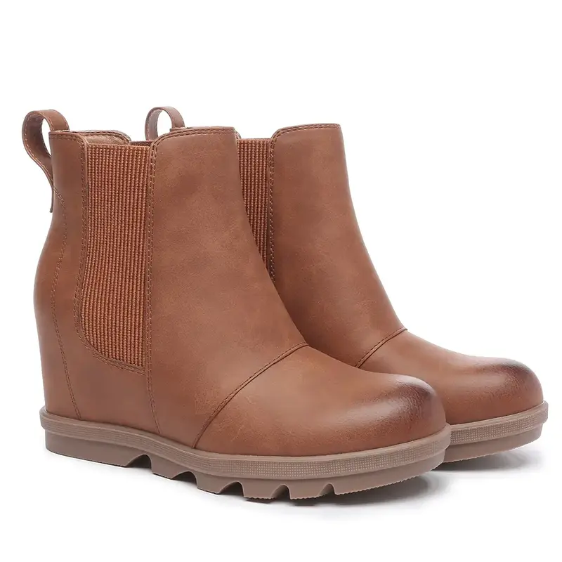 Athlefit Women's Wedge Boots Comfortable Ankle Wedge Booties boots  women winter boots Girl Footwear Casual Shoes Walking Sho...