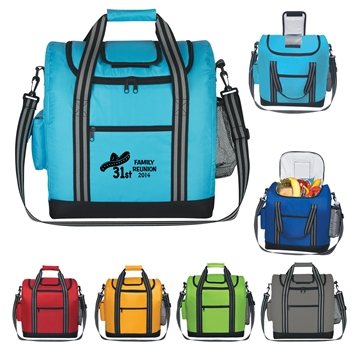 10 Custom Flip Flap Cooler Bag - 28-Can Capacity & Insulated