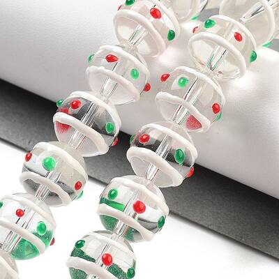 Glass with Enamel Beads Strands