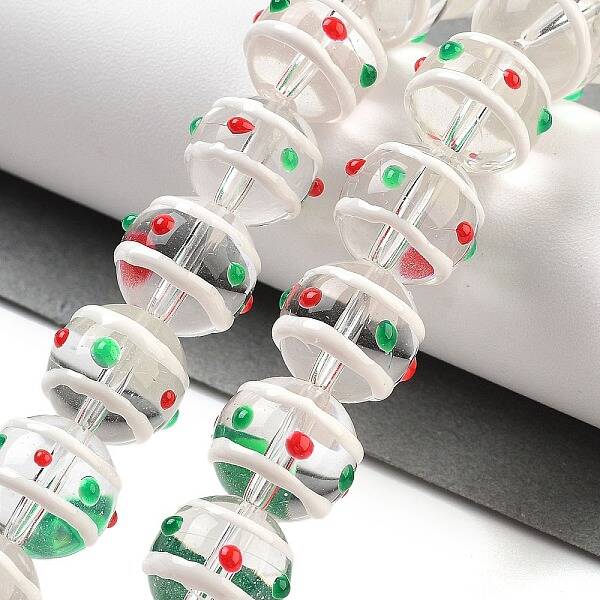 Glass with Enamel Beads Strands