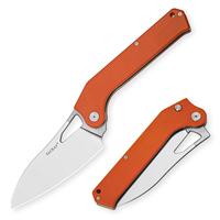TACRAY Pocket EDC Chef Knife, 10Cr15MoV Blade & G10 Ergonomic Handle, Button-Lock for Safety for Men Women Outdoor Camping Hi...