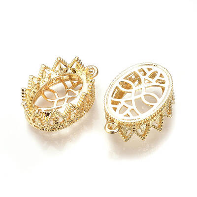 Brass Pendant Cabochon Open Back Settings
