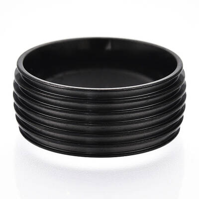 201 Stainless Steel Grooved Finger Ring Settings