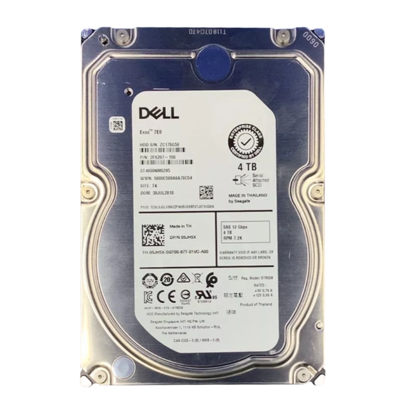 5JH5X Dell 4TB 12Gb/s SAS 7200 3.5-Inch 8MB Hard Drive