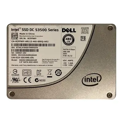 Dell CFPWY | 480GB Multi-Level Cell SATA 6Gb/s Hot-Pluggable 2.5-Inch Solid State Drive for PowerEdge Servers