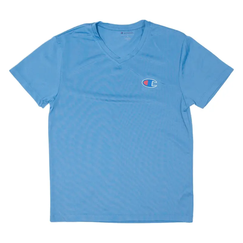 CHAMPION T-Shirt Blue V-Neck Short Sleeve Mens M