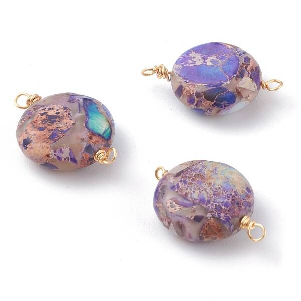 Natural Imperial Jasper Links Connectors