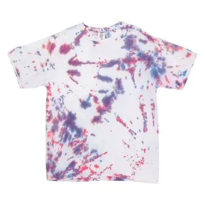 COMFORT COLORS Mens Tie Dye T-Shirt Purple Crew Neck L