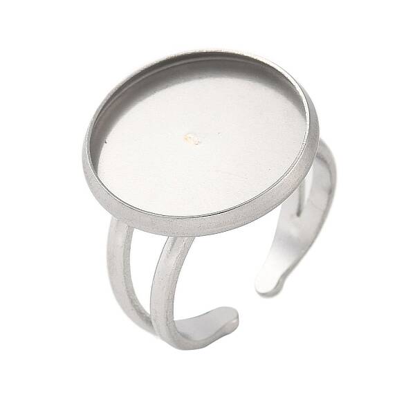 Non-Tarnish 304 Stainless Steel Cuff Ring Settings