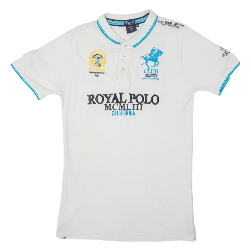 GEOGRAPHICAL NORWAY Royal Polo California Mens Polo Shirt White 2XL