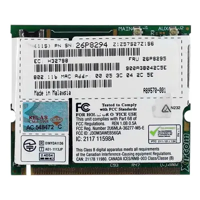 IBM 26P8295 | 802.11b+56K Mini-PCI Combo Wireless Network Card for ThinkPad